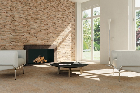 Gres porcellanato Island AD02 – Formati: 30x60 a pavimento – Rift 10,5x45 a parete.